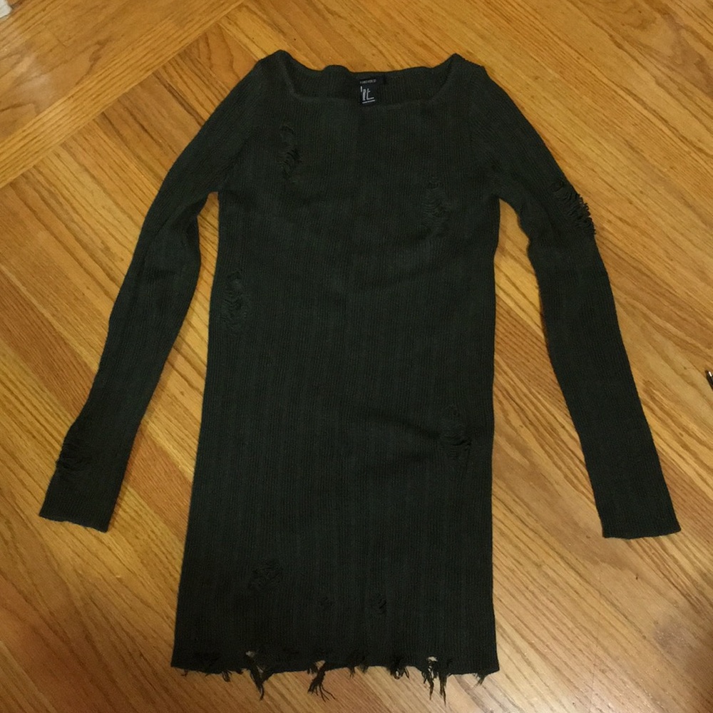 Forever 21 distressed sweater dress